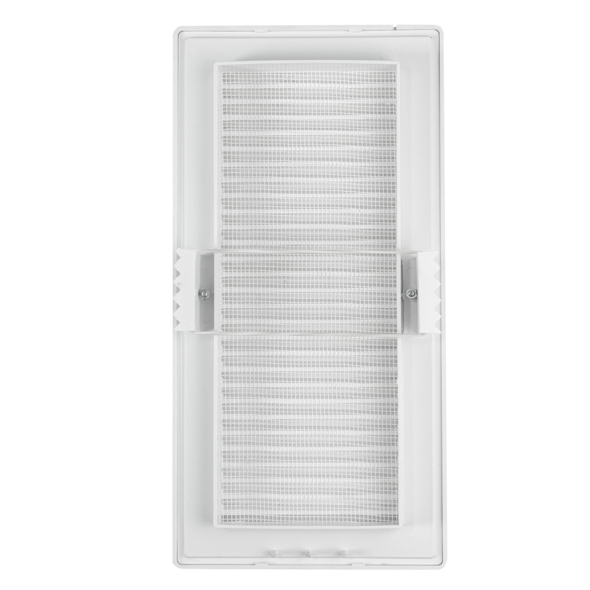 Luxury White Duo Smart Louvre Vent with Fly Mesh, 90mm x 240mm