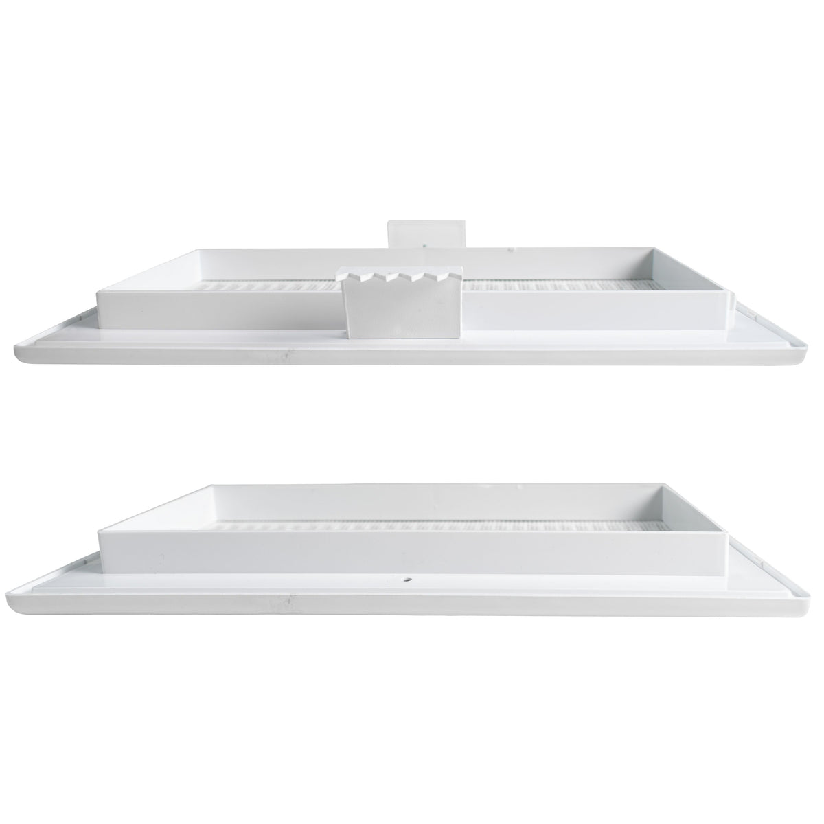 Luxury White Duo Smart Louvre Vent with Fly Mesh, 90mm x 240mm