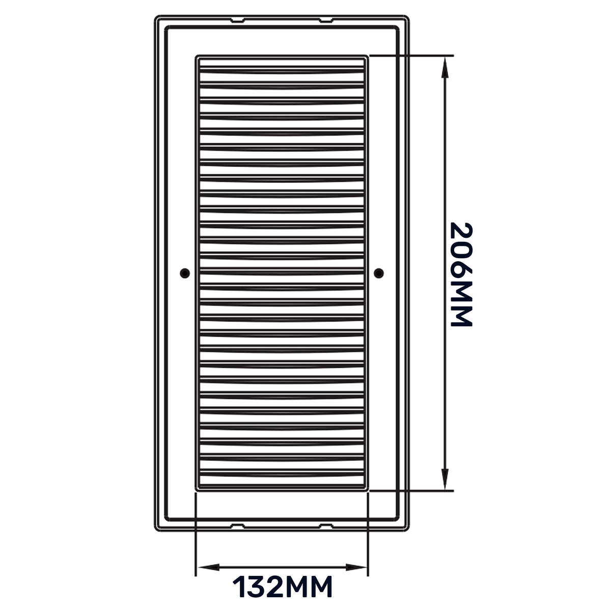 Luxury White Duo Smart Louvre Vent with Fly Mesh, 140mm x 210mm
