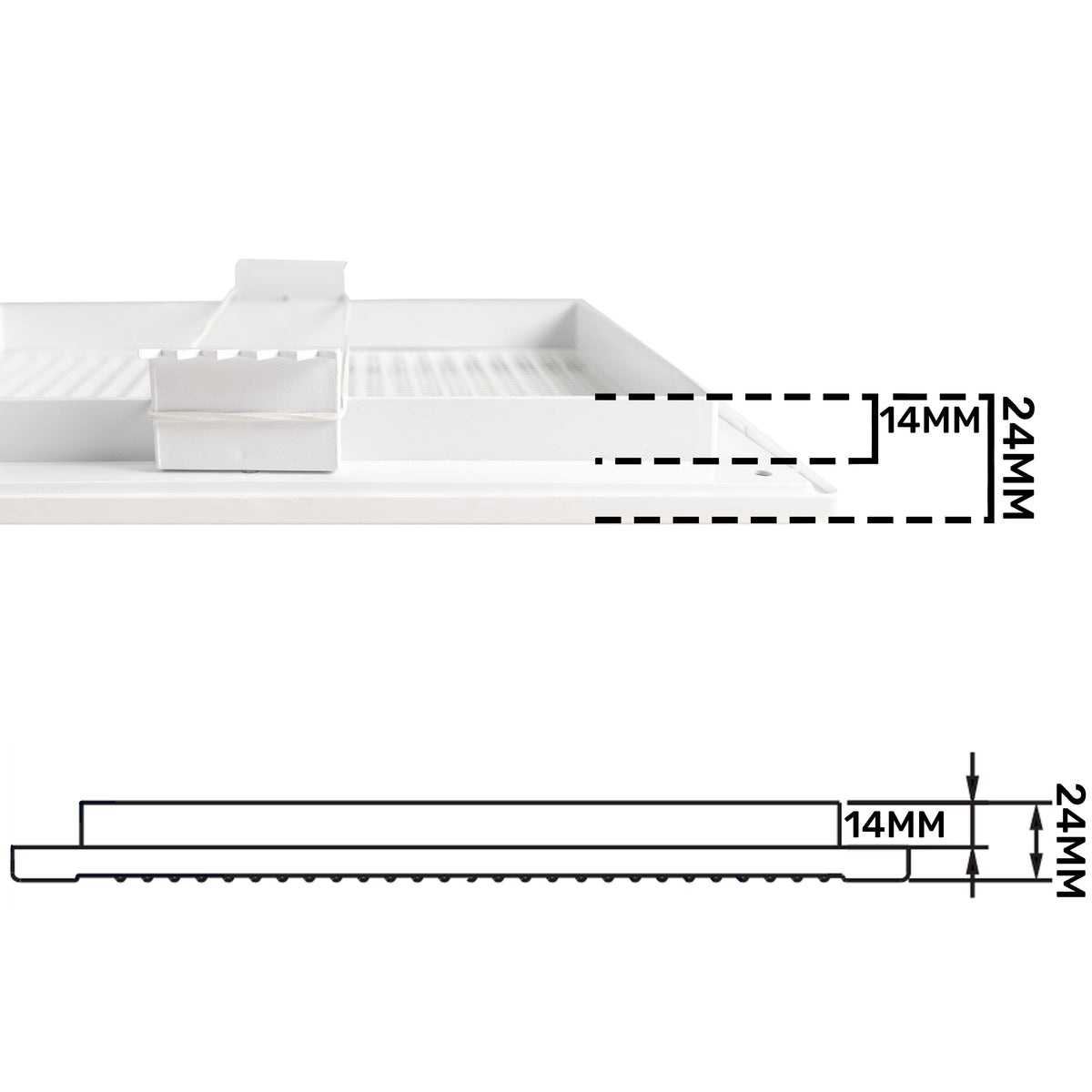 Luxury White Duo Smart Louvre Vent with Fly Mesh, 140mm x 210mm