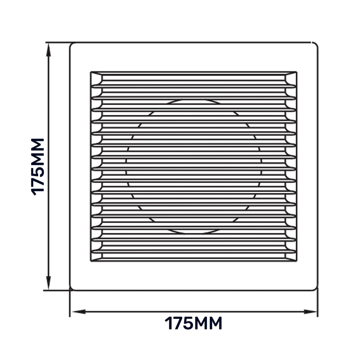Luxury White Duo Smart Louvre Vent with Fly Mesh, 100mm x 100mm