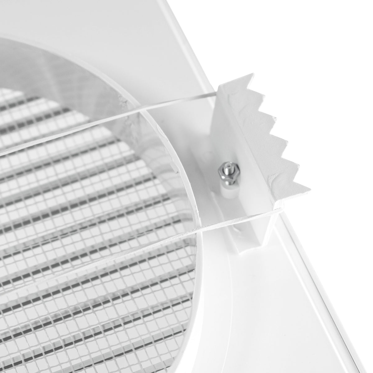 Luxury White Duo Smart Louvre Vent with Fly Mesh, 100mm x 100mm