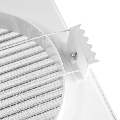 Luxury White Duo Smart Louvre Vent with Fly Mesh, 100mm x 100mm
