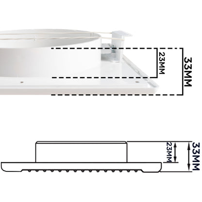 Luxury White Duo Smart Louvre Vent with Fly Mesh, 100mm x 100mm