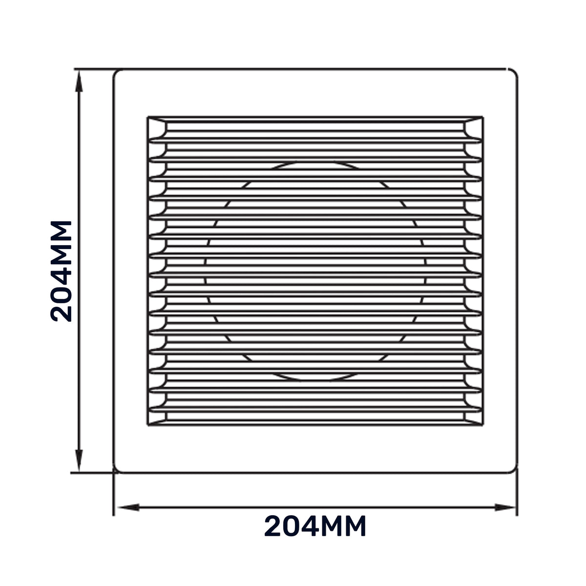 Luxury White Duo Smart Louvre Vent with Fly Mesh, 150mm x 150mm