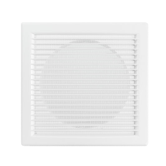 Luxury White Duo Smart Louvre Vent with Fly Mesh, 150mm x 150mm