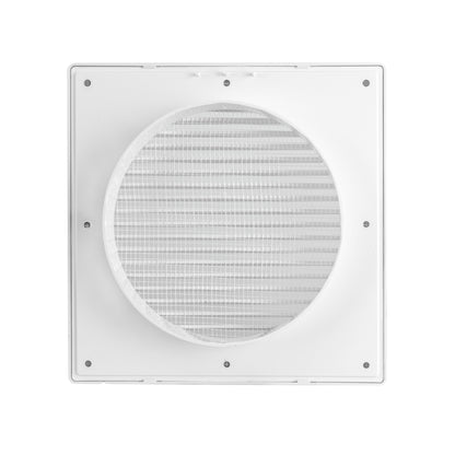 Luxury White Duo Smart Louvre Vent with Fly Mesh, 150mm x 150mm