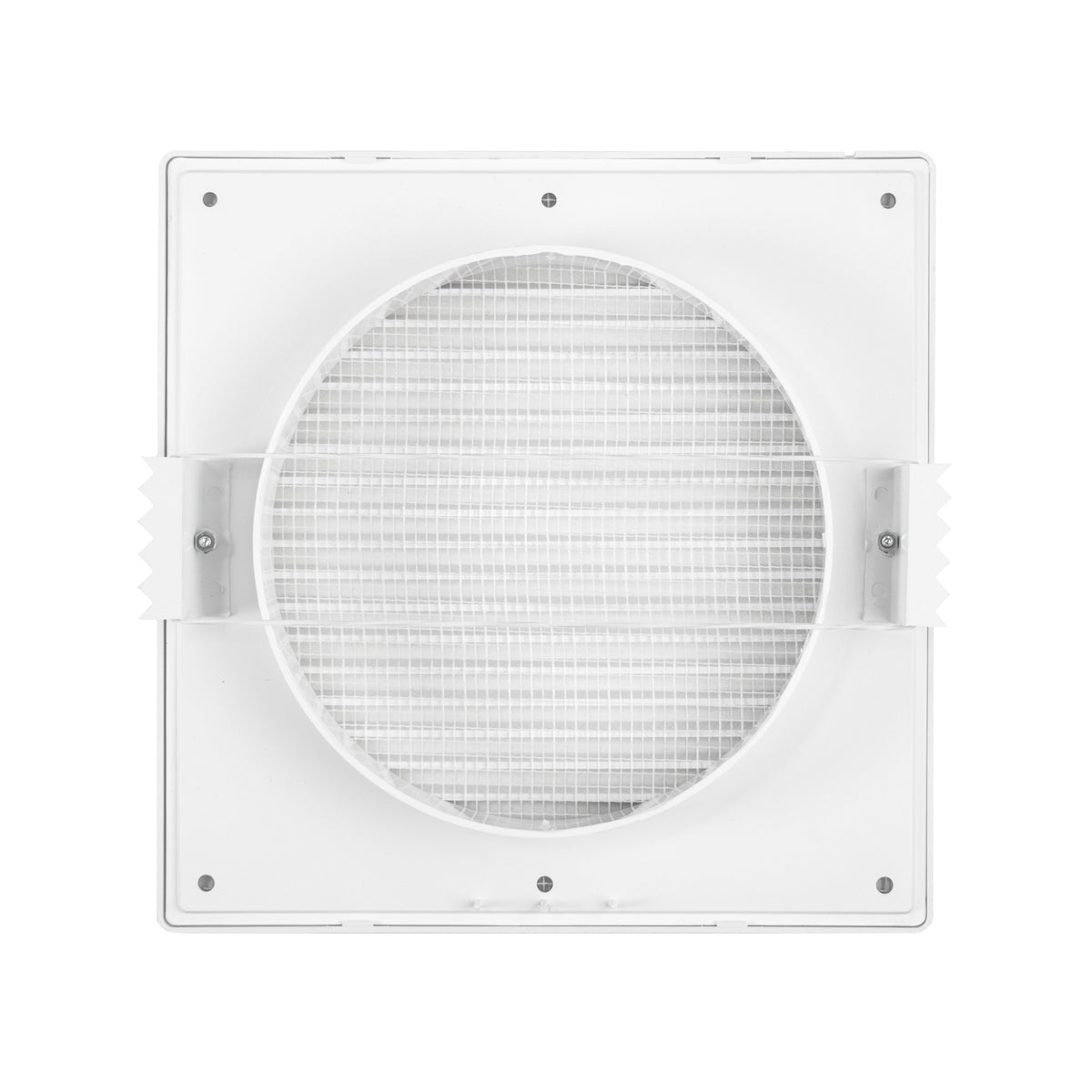 Luxury White Duo Smart Louvre Vent with Fly Mesh, 150mm x 150mm