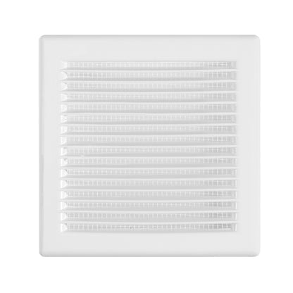 Luxury White Duo Smart Louvre Vent with Fly Mesh, 135mm x 135mm