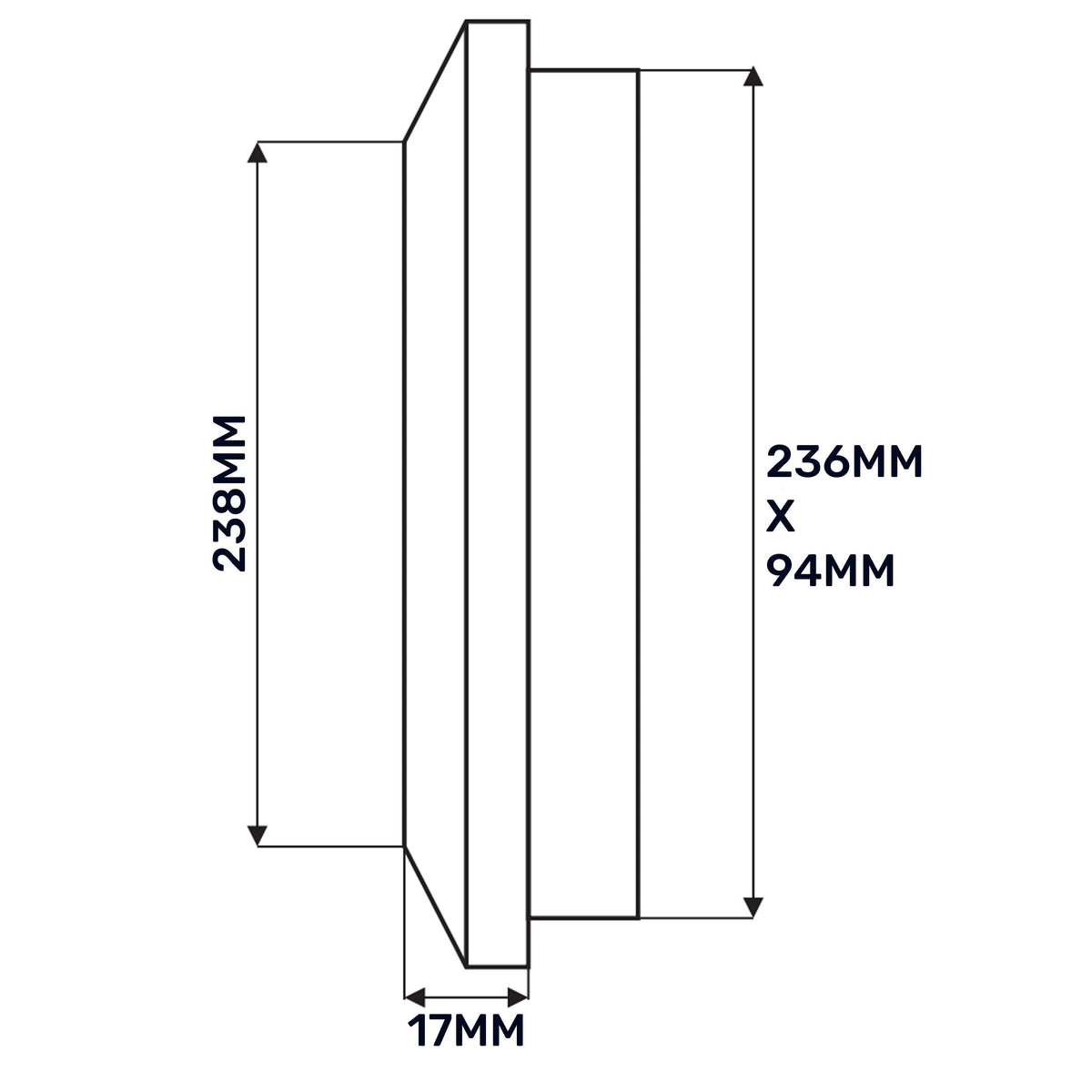 White Duo Smart Louvre Vent with Fly Mesh, 90mm x 240mm
