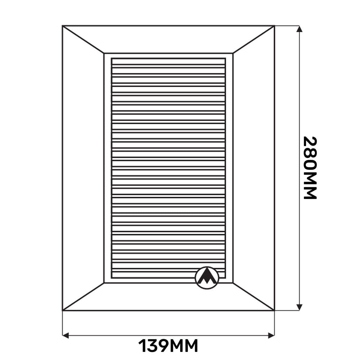 White Duo Smart Louvre Vent with Fly Mesh, 90mm x 240mm