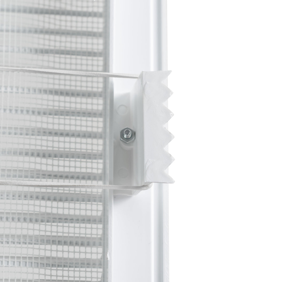 White Duo Smart Louvre Vent with Fly Mesh, 90mm x 240mm