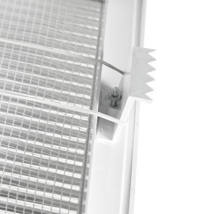 White Duo Smart Louvre Vent with Fly Mesh, 140mm x 210mm