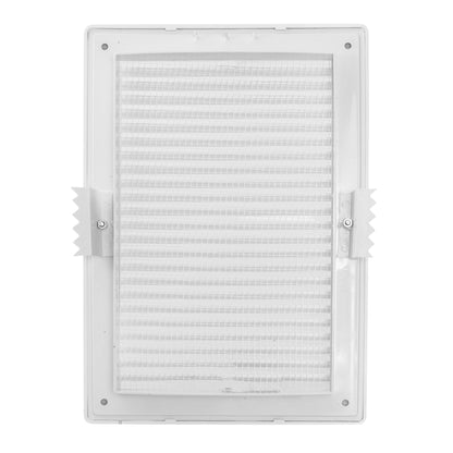 White Duo Smart Louvre Vent with Fly Mesh, 140mm x 210mm