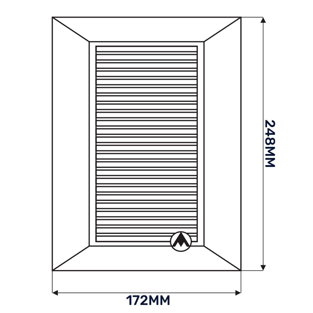 White Duo Smart Louvre Vent with Fly Mesh, 140mm x 210mm