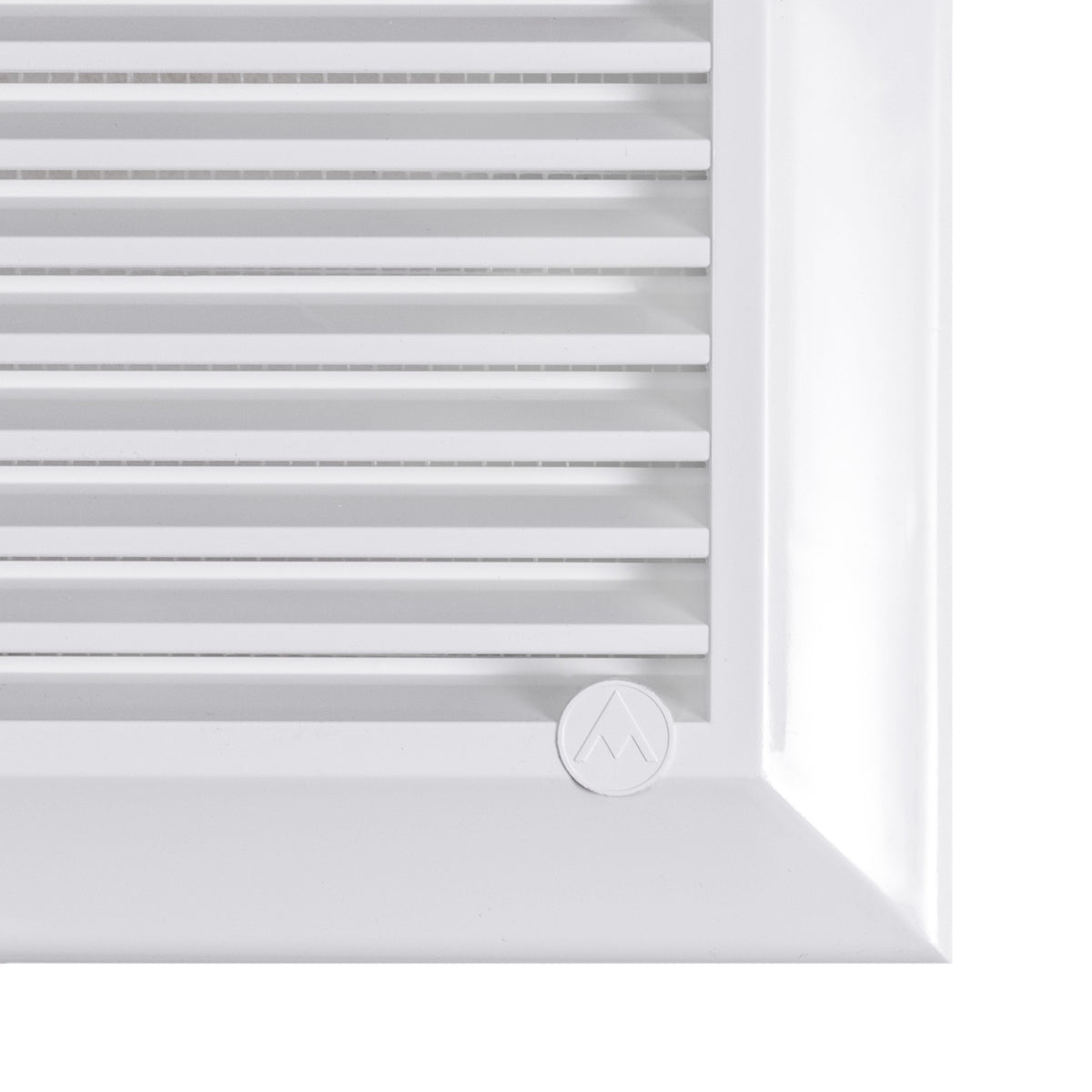 White Duo Smart Louvre Vent with Fly Mesh, 165mm x 165mm