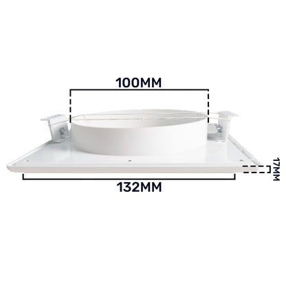 White Duo Smart Louvre Vent with Fly Mesh, 100mm x 100mm