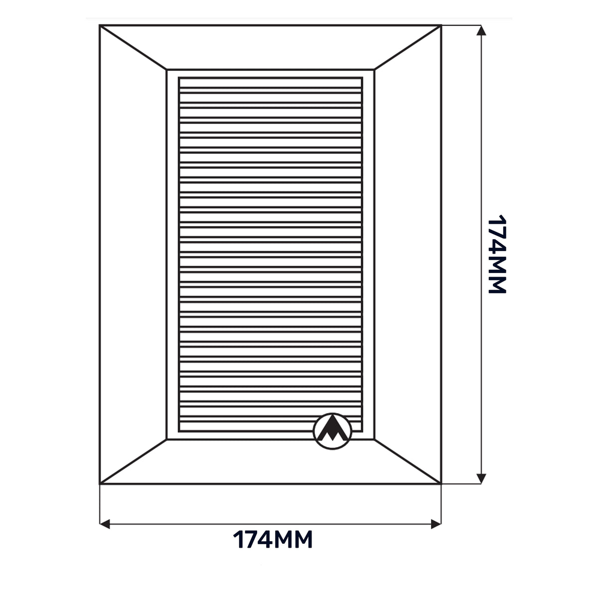 White Duo Smart Louvre Vent with Fly Mesh, 125mm x 125mm