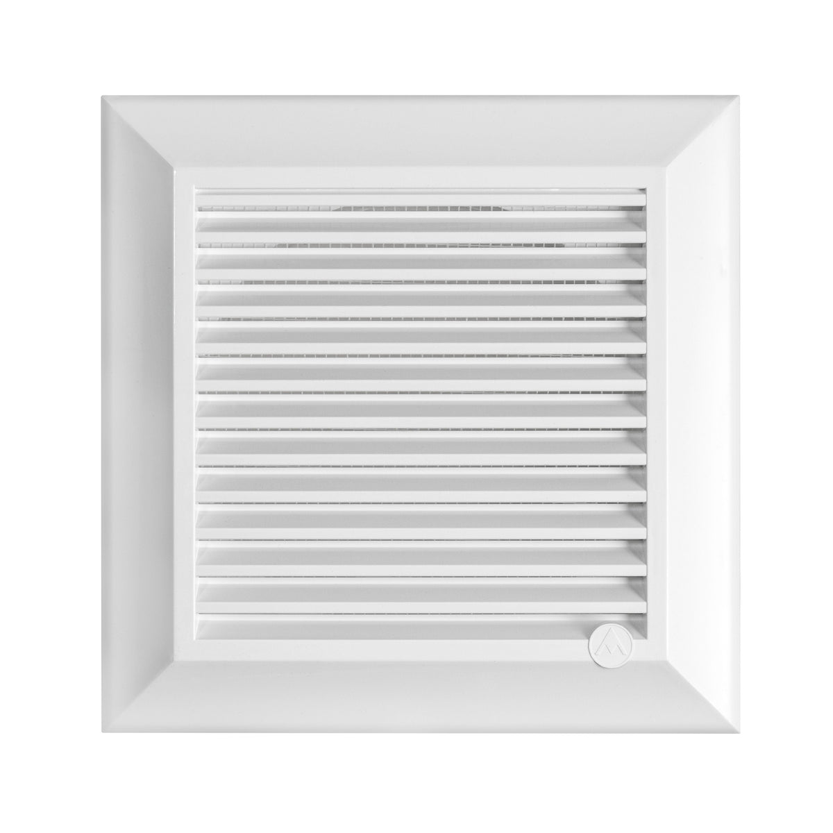 White Duo Smart Louvre Vent with Fly Mesh, 125mm x 125mm