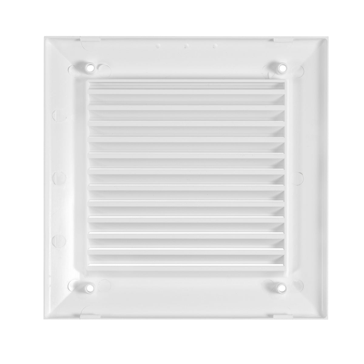 White Duo Smart Louvre Vent with Fly Mesh, 125mm x 125mm