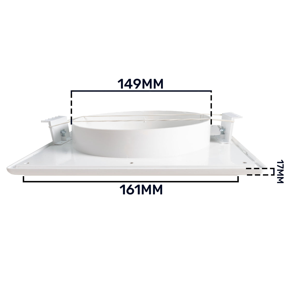 White Duo Smart Louvre Vent with Fly Mesh, 150mm x 150mm