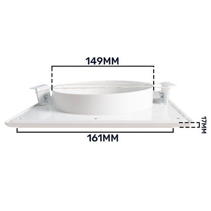White Duo Smart Louvre Vent with Fly Mesh, 150mm x 150mm