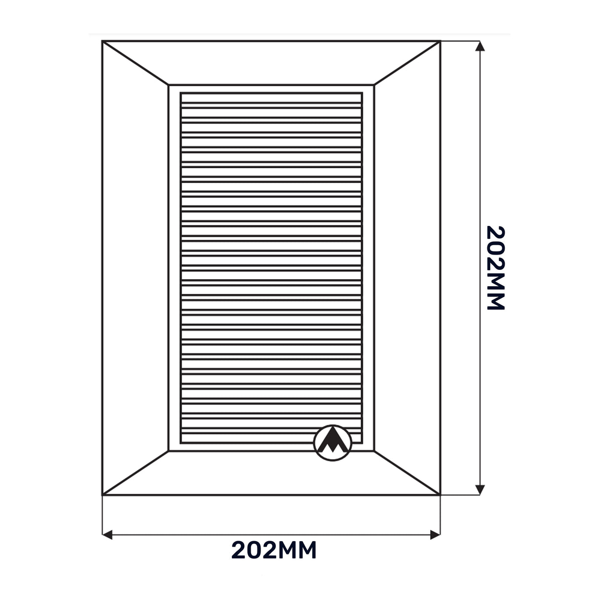 White Duo Smart Louvre Vent with Fly Mesh, 150mm x 150mm