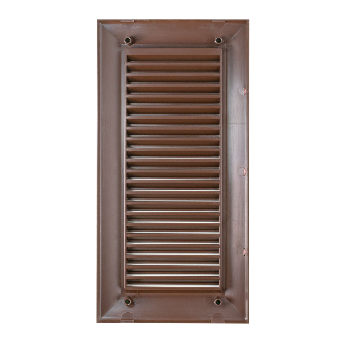 Brown Duo Smart Louvre Vent with Fly Mesh, 90mm x 240mm