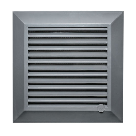 Grey Duo Smart Louvre Vent with Fly Mesh, 135mm x 135mm