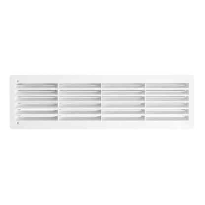 White Rectangle Louvre Door Vent, 90mm x 445mm