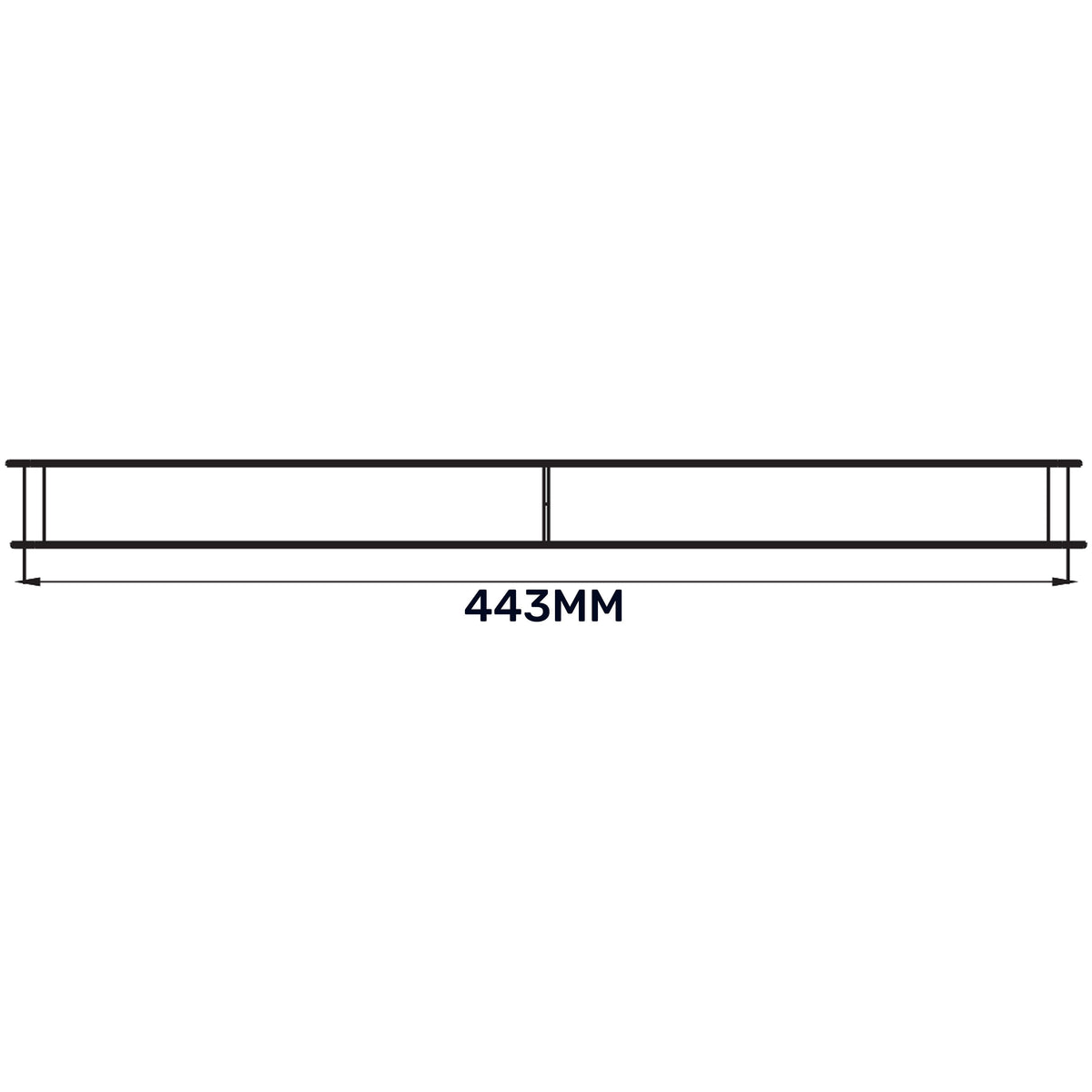 White Rectangle Louvre Door Vent, 90mm x 445mm