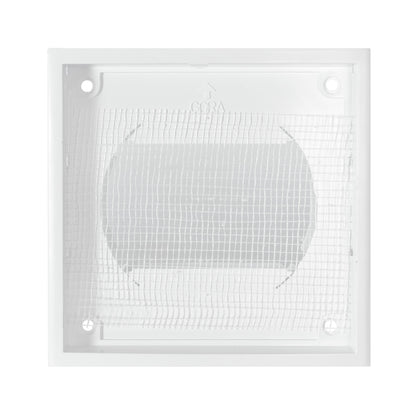 White External Louvre Vent with Fly Screen, 100mm x 125mm