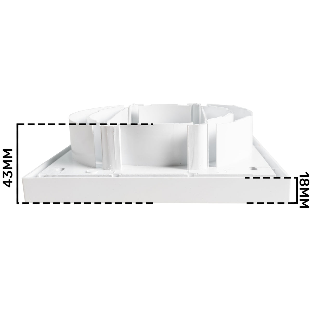 White External Louvre Vent with Fly Screen, 100mm x 125mm