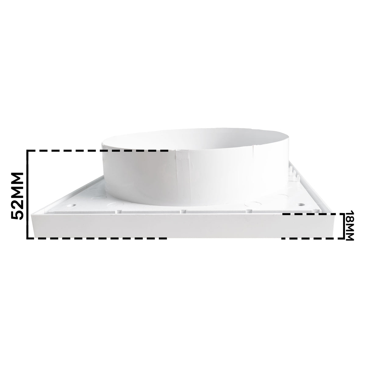 White External Louvre Vent with Fly Screen, 150mm x 150mm