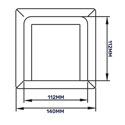 Brown External Louvre Vent with Hood, 100mm x 100mm