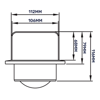 Brown External Louvre Vent with Hood, 100mm x 100mm