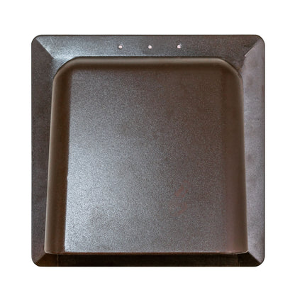 Brown External Louvre Vent with Hood, 100mm x 100mm