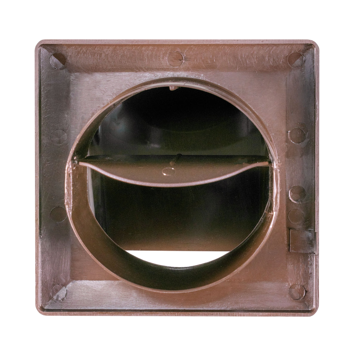 Brown External Louvre Vent with Hood, 100mm x 100mm