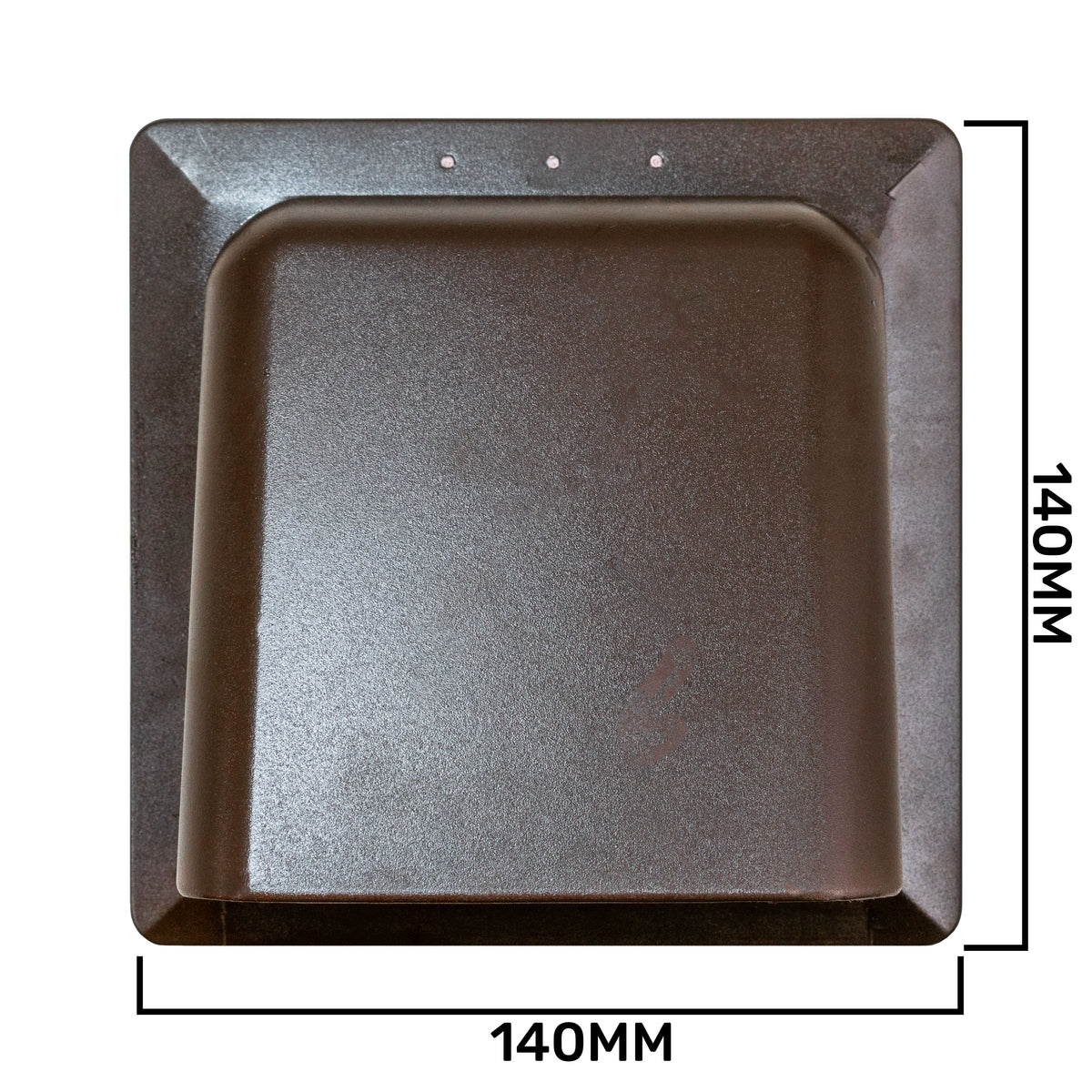 Brown External Louvre Vent with Hood, 100mm x 100mm