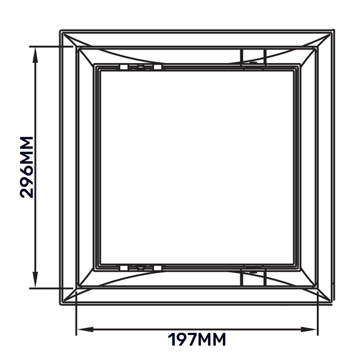 White Access Panel Service Door, 200mm x 300mm
