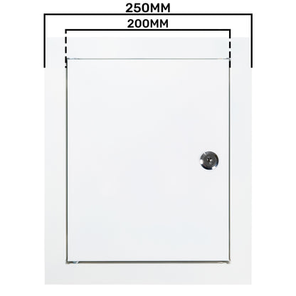 Lockable White Access Panel Service Door, 200mm x 250mm