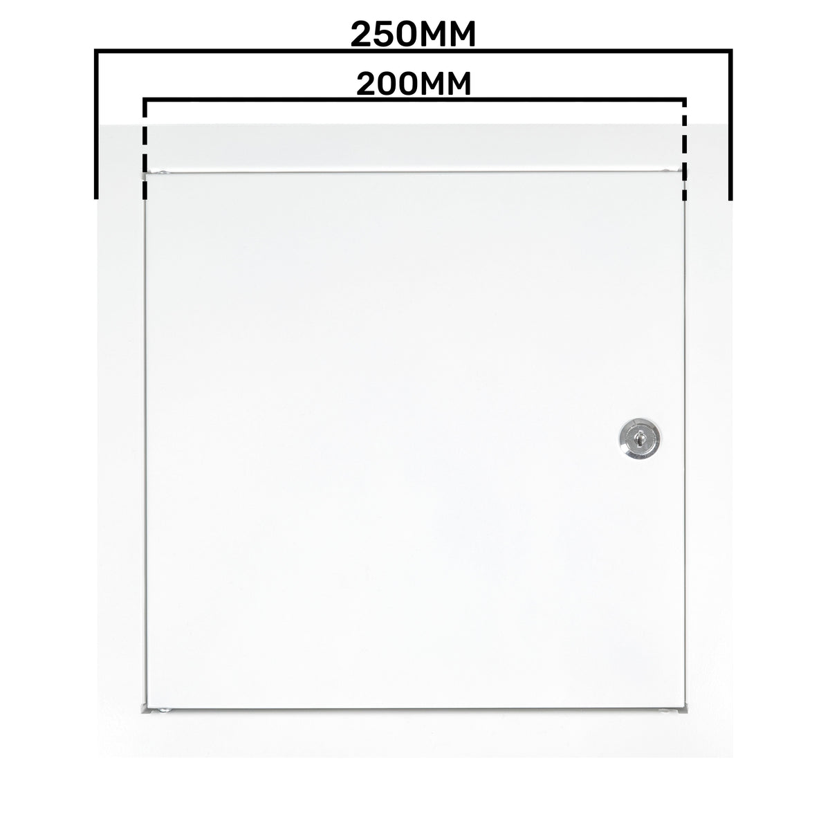 Lockable White Access Panel Service Door, 200mm x 200mm