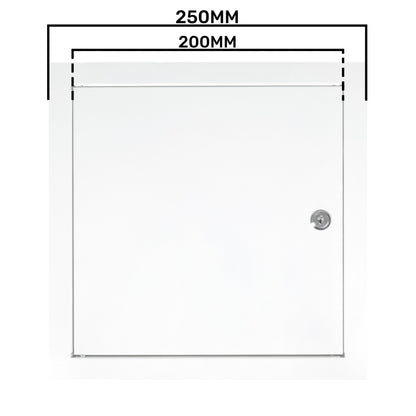 Lockable White Access Panel Service Door, 200mm x 200mm
