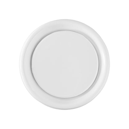 White Anemostat Intake Ceiling Valve, 100mm