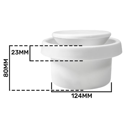 White Anemostat Intake Ceiling Valve, 125mm