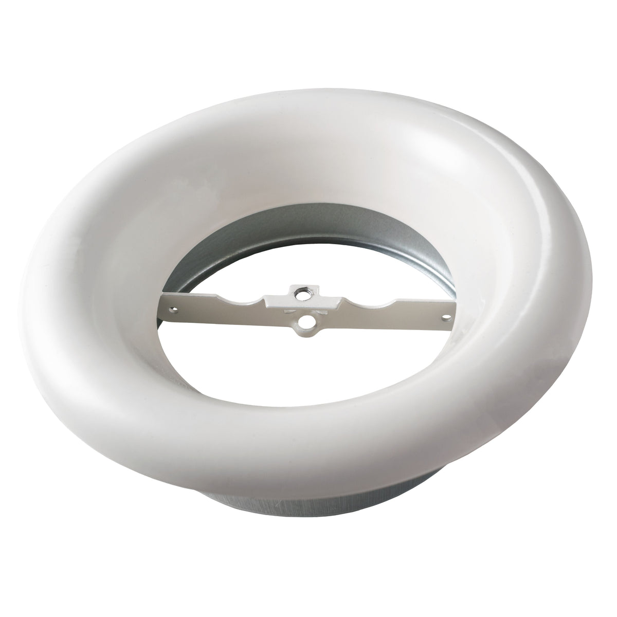 White Metal Anemostat Exhaust Ceiling Valve, 125mm