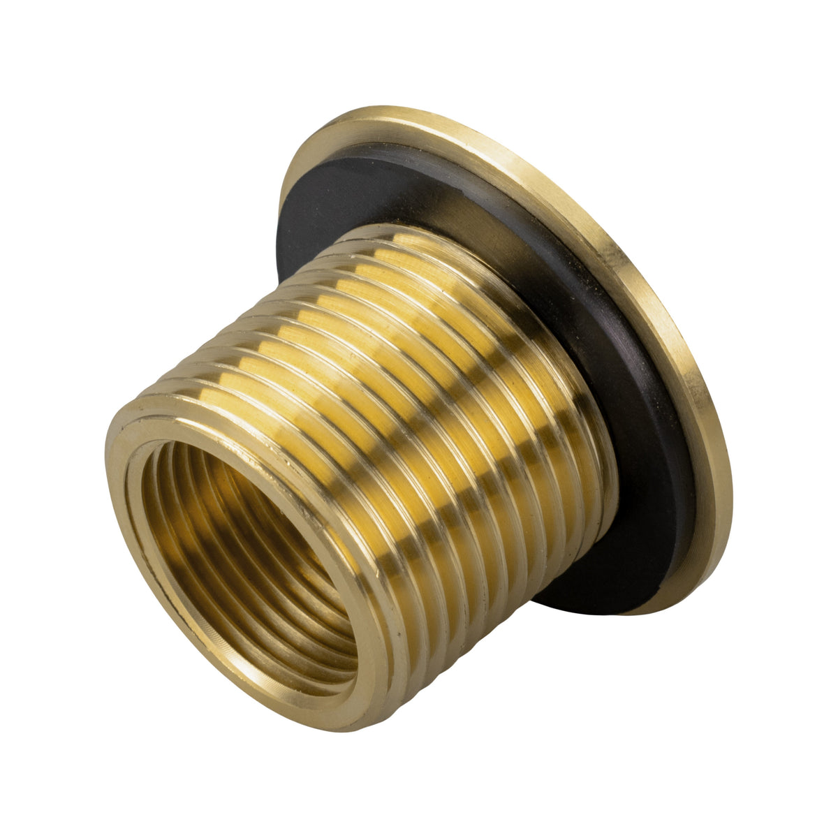 Brass Water Butt Tank Adapter, 3/4" BSPM to 1/2" BSPF
