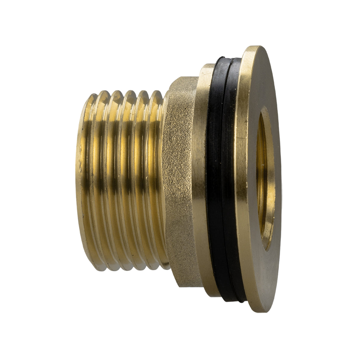 Brass Water Butt Tank Adapter, 3/4" BSPM to 1/2" BSPF