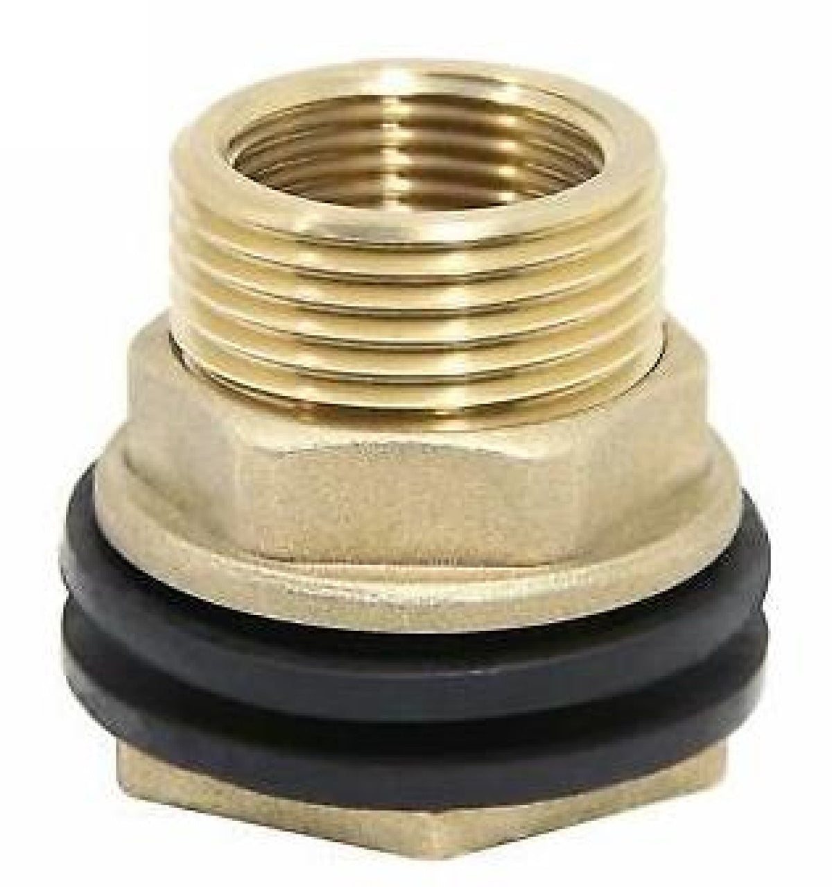 Brass Water Butt Tank Adapter, 3/4" BSPM to 1/2" BSPF