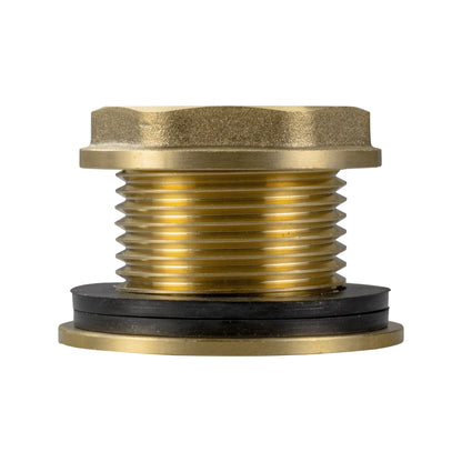 Brass Water Butt Tank Adapter, 1" BSPM to 3/4" BSPF